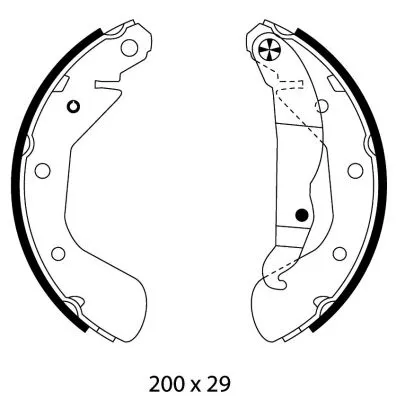 Mintex Rear Brake Shoe Set For Holden Opel Vauxhall Barina Corsa Corsa Classic C