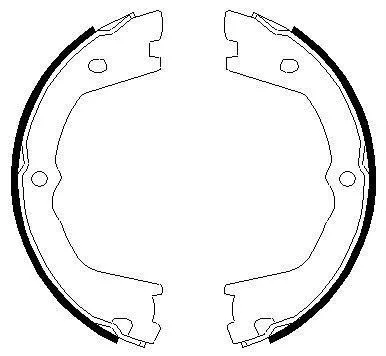 Mintex Rear Brake Shoe Set Parking Brake For Iveco Daily