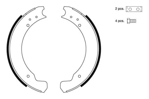 Mintex Rear Brake Shoe Set For Land Rover 90 Defender