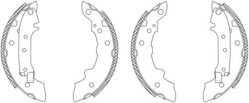 Mintex Rear Brake Shoe Set For Citroën Peugeot Talbot 104 Lna Samba Visa