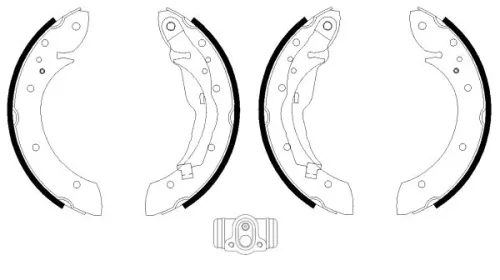 Mintex Rear Brake Shoe Set For Bmw 3