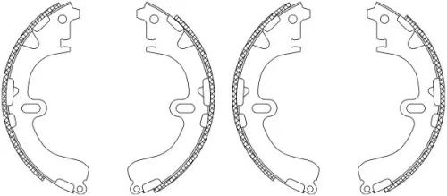 Mintex Rear Brake Shoe Set For Holden Toyota Corolla Nova