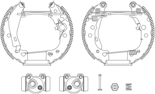 Mintex Rear Brake Shoe Set For Citroën Mega Ax Club Ii
