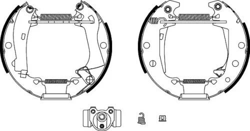 Mintex Rear Brake Shoe Set For Citroën C15