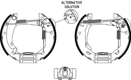 Mintex Rear Brake Shoe Set For Peugeot Renault 19 205