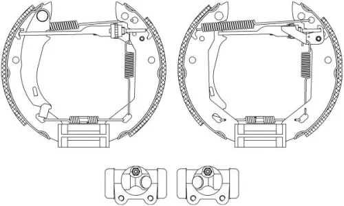 Mintex Rear Brake Shoe Set For Peugeot Renault 11 309 9 Rapid Super 5