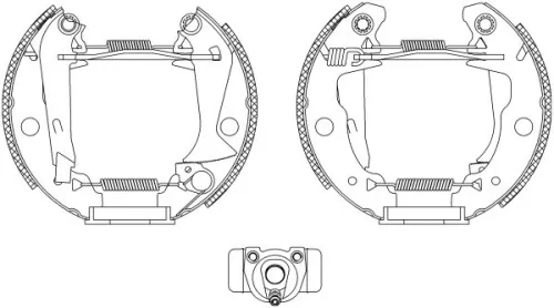 Mintex Rear Brake Shoe Set For Renault 4 5