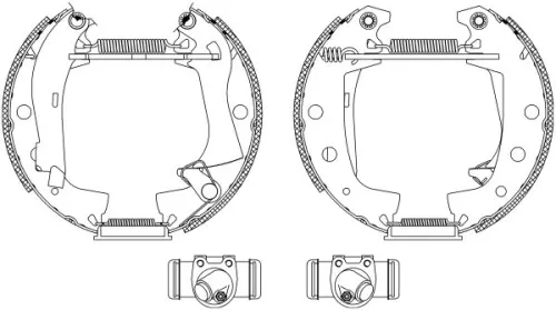 Mintex Front Brake Shoe Set For Renault 4 5 Rodeo
