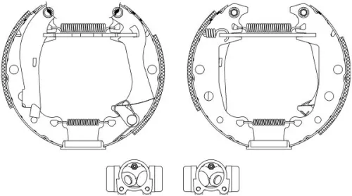 Mintex Rear Brake Shoe Set For Renault 20 25 30