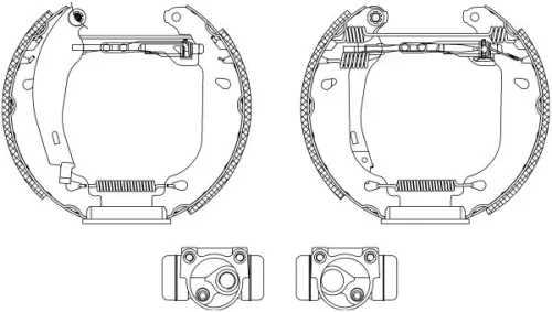 Mintex Rear Brake Shoe Set For Renault 19 21