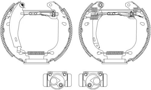 Mintex Rear Brake Shoe Set For Renault 11 9