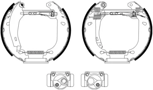 Mintex Rear Brake Shoe Set For Renault 19