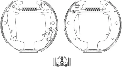 Mintex Rear Brake Shoe Set For Renault Trafic