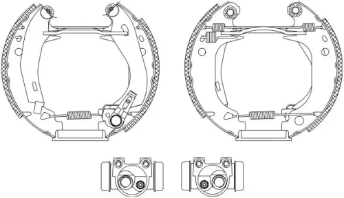 Mintex Rear Brake Shoe Set For Citroën Peugeot 106 106 Van Ax Saxo