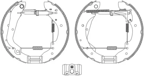Mintex Rear Brake Shoe Set For Opel Renault Vauxhall Arena Master