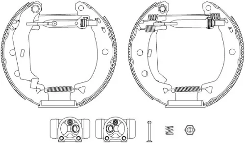 Mintex Rear Brake Shoe Set For Citroën Renault 19 Ax