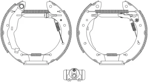 Mintex Rear Brake Shoe Set For Renault Laguna Megane Scénic