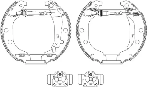 Mintex Rear Brake Shoe Set For Peugeot 406