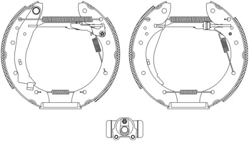 Mintex Rear Brake Shoe Set For Renault Espace