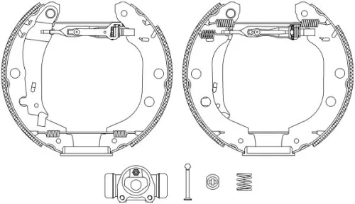Mintex Rear Brake Shoe Set For Nissan Renault Kangoo Kubistar