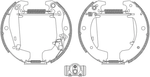 Mintex Rear Brake Shoe Set For Inokom Renault Permas Trafic