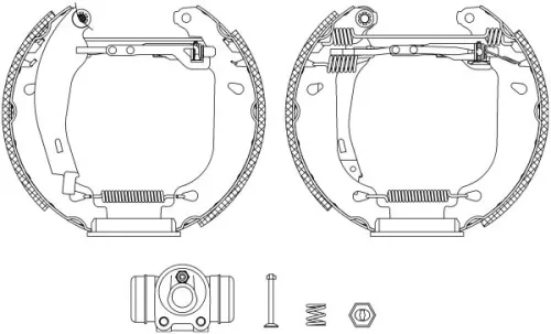 Mintex Rear Brake Shoe Set For Renault Twingo