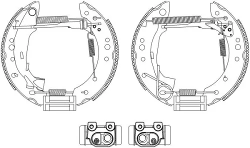 Mintex Rear Brake Shoe Set For Citroën Peugeot 1007 C2 C2 Enterprise C3