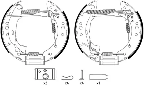 Mintex Rear Brake Shoe Set For Citroën C3