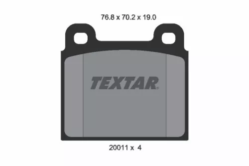 Textar Front Brake Pads Set For Vw Transporter