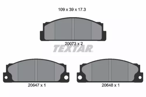 Textar Front Brake Pad Set For Autobianchi Bertone Fiat Lancia Seat Zastava 101