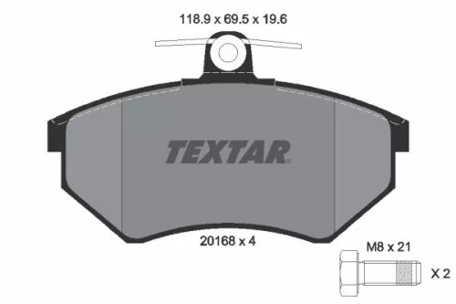 Textar Front Brake Pads Set For Audi Baic Huansu Chery Geely Seat Vw 80 90 A4 Ca