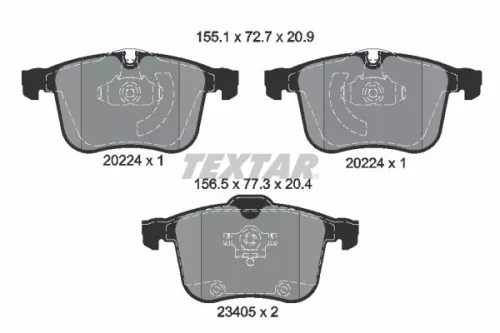 Textar Front Brake Pads Set For Cadillac Holden Opel Saab Vauxhall 9-3 9-3x Bls 