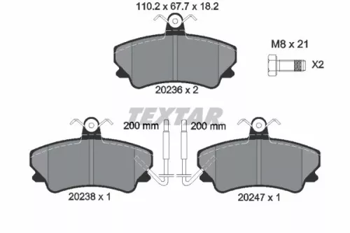Textar Front Brake Pads Set For Renault Espace