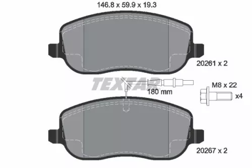Textar Front Brake Pads Set For Citroën Fiat Lancia Peugeot 807 C8 Expert Jumpy 