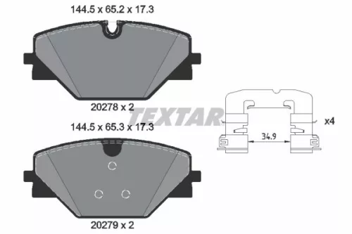 Textar Rear Brake Pads Set For Land Rover Range Rover Range Rover Sport