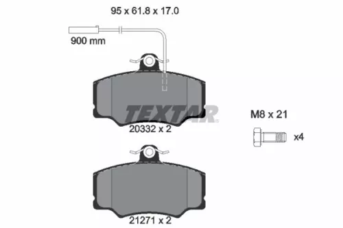 Textar Front Brake Pads Set For Alfa Romeo 33