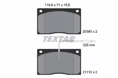 Textar Front Brake Pads Set For Daimler Jaguar Renault 2.8 - 5.3 Coupe Landaulet