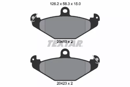 Textar Rear Brake Pads Set For Chrysler Lotus Renault 21 Espace Esprit Laguna Ne