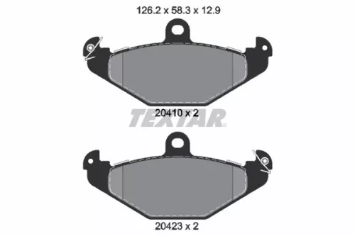 Textar Rear Brake Pads Set For Lotus Opel Tesla Vauxhall 2 Eleven Elise Elise 34