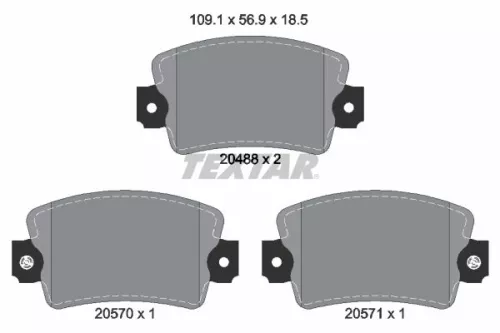 Textar Front Brake Pads Set For Inokom Renault 20 Permas Trafic