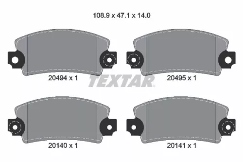 Textar Front Brake Pads Set For Abarth Alpine Dacia Fiat Renault 18 20 5 A310 No