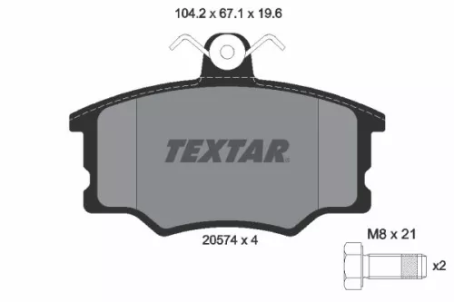Textar Front Brake Pads Set For Audi Volvo 100 340-360 80 90 Coupe
