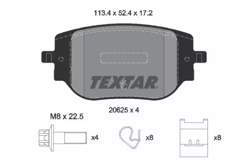 Textar Rear Brake Pads Set For Citroën Fiat Opel Peugeot Toyota Vauxhall Expert 