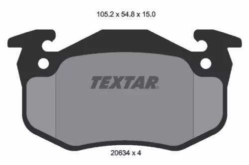 Textar Front Brake Pads Set For Renault Twingo