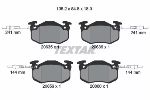 Textar Front Or Rear Brake Pads Set For Alpine Citroën A310 A610 Bx V6
