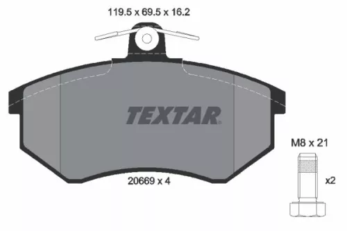 Textar Front Brake Pads Set For Audi 80 90 Coupe