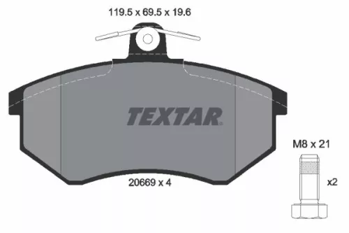 Textar Front Brake Pads Set For Audi Chery Jac Rely Riich Zhonghua (Brilliance) 