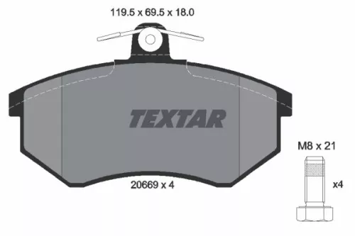 Textar Front Brake Pads Set For Chery Dr Dr 5 Tiggo Tiggo 3 Tiggo Dr Tiggo Fl