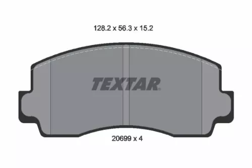 Textar Front Brake Pads Set For Asia Motors Mitsubishi Toyota Celica Cressida Ga
