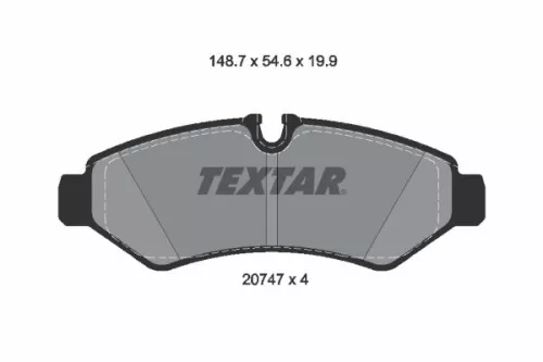 Textar Rear Brake Pads Set For Freightliner Mercedes Sprinter 1500 Sprinter 2500